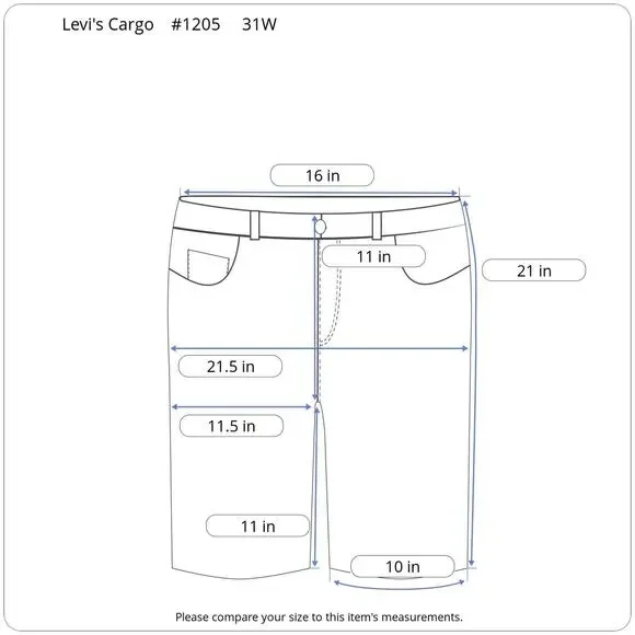 Levi’s Plaid Cargo Shorts Men’s 31x11” Relaxed Fit Cream Utility Skater Summer - Picture 12 of 12